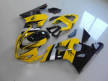 2004-2005 Yellow Black GSXR 750 Motorcycle Fairings