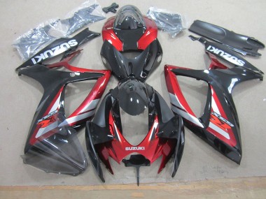 2006-2007 Black Red GSXR 750 Motorcycle Fairing