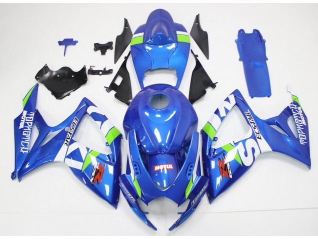 2006-2007 Blue White GSXR 600/750 Full Motorcycle Fairing Kits 2006-2007 Blue White GSXR 600/750 Full Motorcycle Fairing Kits